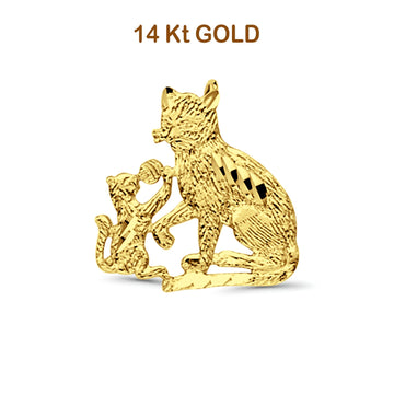 gold cat pendant